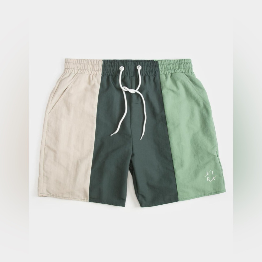 Men’s Lira Emerald Green Pull On Pocket Volley Shorts Size Large